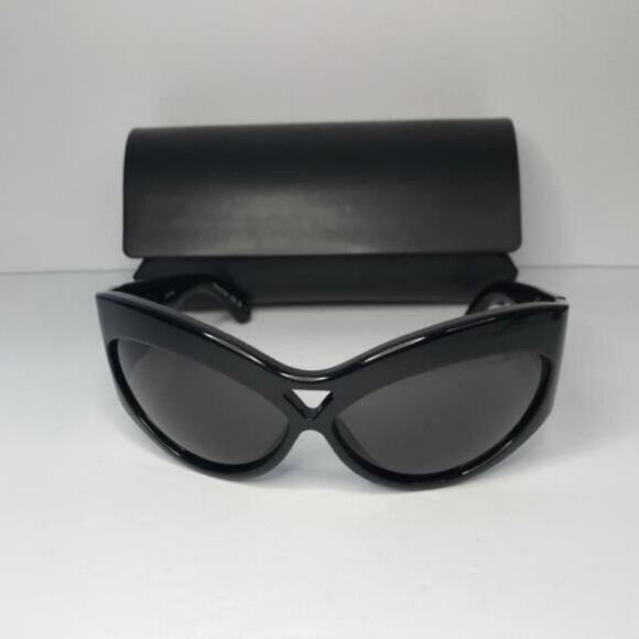 💯 - New Authentic SAINT LAURENT SL73 OVERSIZED BLACK SUNGLASSES - Picture 11 of 12